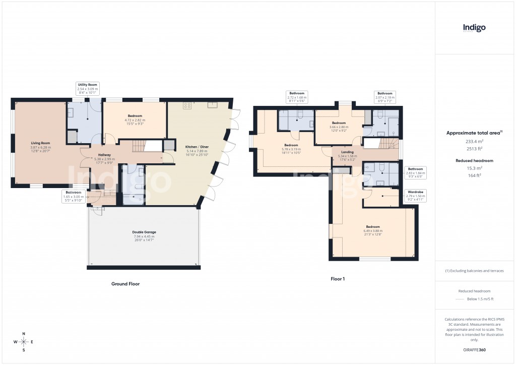 Floorplans For La Route Orange, St Brelade, Jersey, Channel Islands