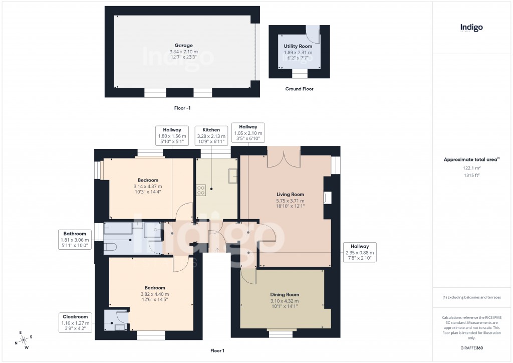 Floorplans For Upper Kings Cliff, St Helier