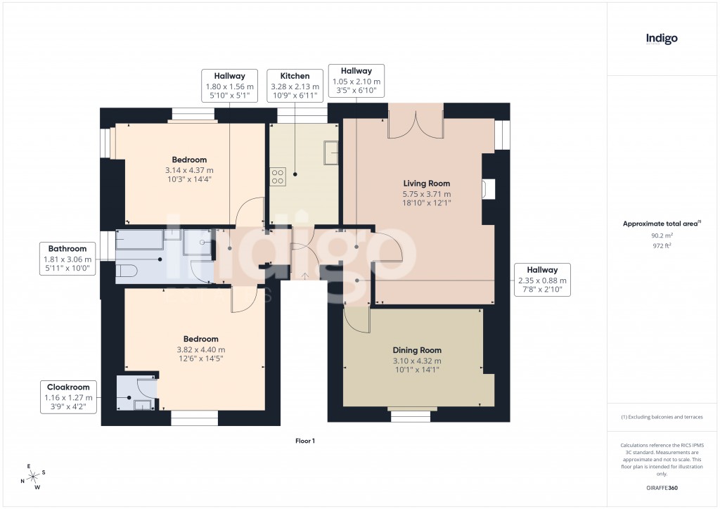 Floorplans For Upper Kings Cliff, St Helier