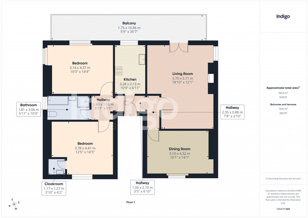 Floorplans For Upper Kings Cliff, St Helier